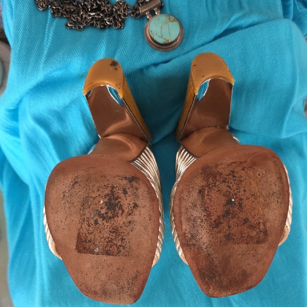 Chic Rachel Zoe Silver Heeled Mules - Picture 12 of 15